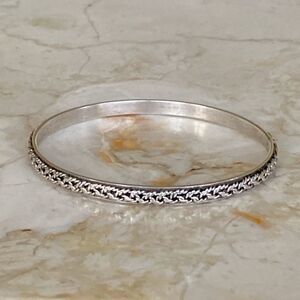 Antique Hugo Rohrwasser (Austria) Sterling Silver Bangle Bracelet Hallmarked